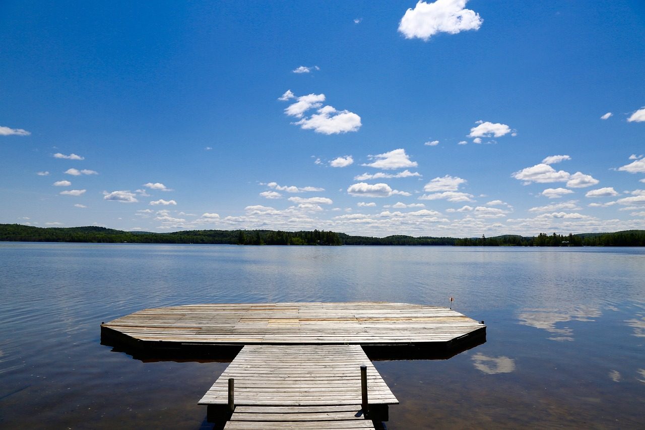 Dock with blue sky
